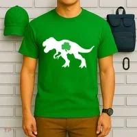 Irish Clover T-Rex T-Shirt thumb 6
