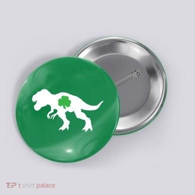 Irish Clover T-Rex Button