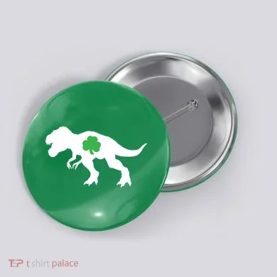 Irish Clover T-Rex Button