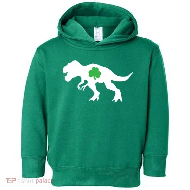 Irish Clover T-Rex Toddler Hoodie
