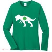 Irish Clover T-Rex Women's Long Sleeve Shirt thumb 0