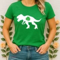 Irish Clover T-Rex Women's T-Shirt thumb 2
