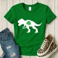 Irish Clover T-Rex Women's T-Shirt thumb 3