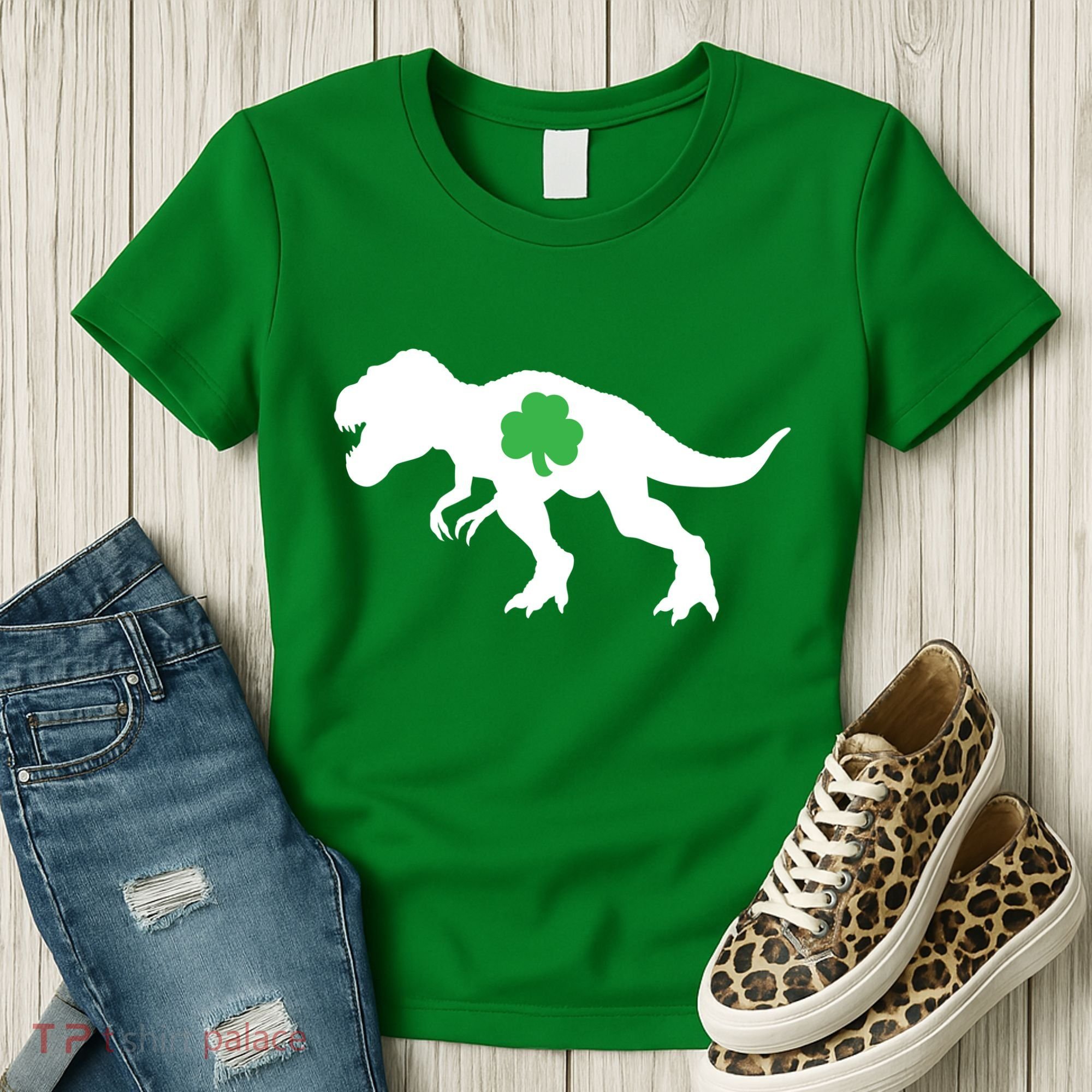 Irish Clover T-Rex Women's T-Shirt