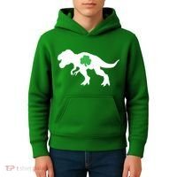 Irish Clover T-Rex Kids Hoodie thumb 4