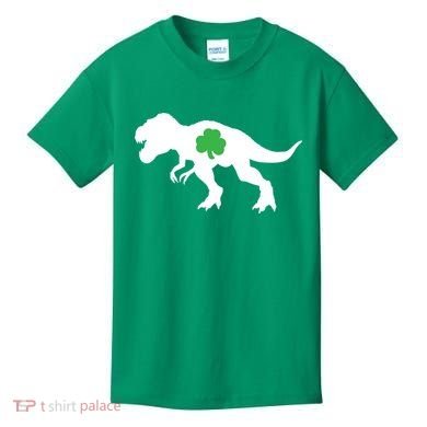 Irish Clover T-Rex Kids T-Shirt