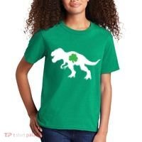Irish Clover T-Rex Kids T-Shirt thumb 2
