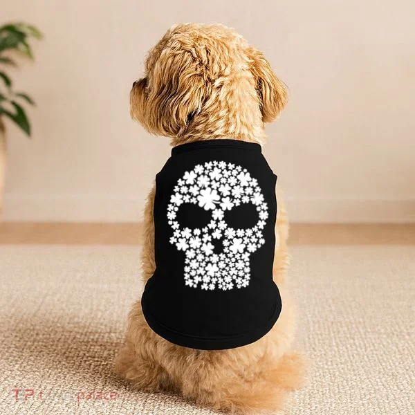 Irish Clovers St. Patrick's Day Skull Doggie Tank