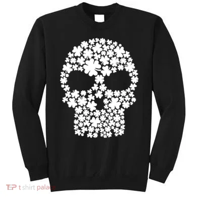Irish Clovers St. Patrick's Day Skull Sweatshirt
