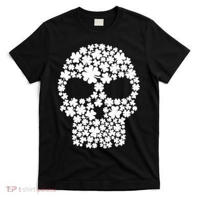 Irish Clovers St. Patrick's Day Skull T-Shirt