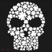 Irish Clovers St. Patrick's Day Skull T-Shirt thumb 7