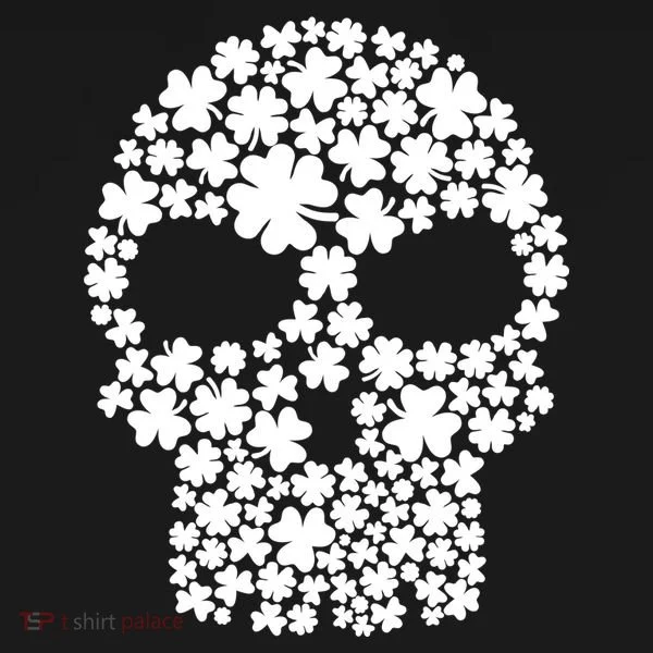 Irish Clovers St. Patrick's Day Skull T-Shirt