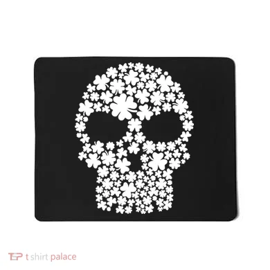 Irish Clovers St. Patrick's Day Skull Mousepad