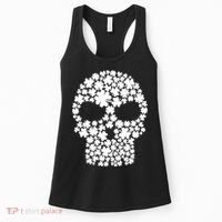 Irish Clovers St. Patrick's Day Skull Women's Tank Top thumb 0