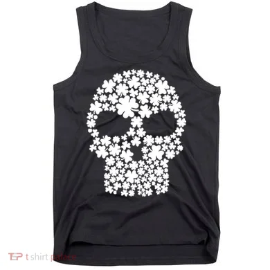 Irish Clovers St. Patrick's Day Skull Tank Top