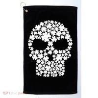 Irish Clovers St. Patrick's Day Skull Golf Towel thumb 0