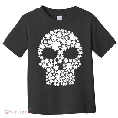 Irish Clovers St. Patrick's Day Skull Toddler T-Shirt