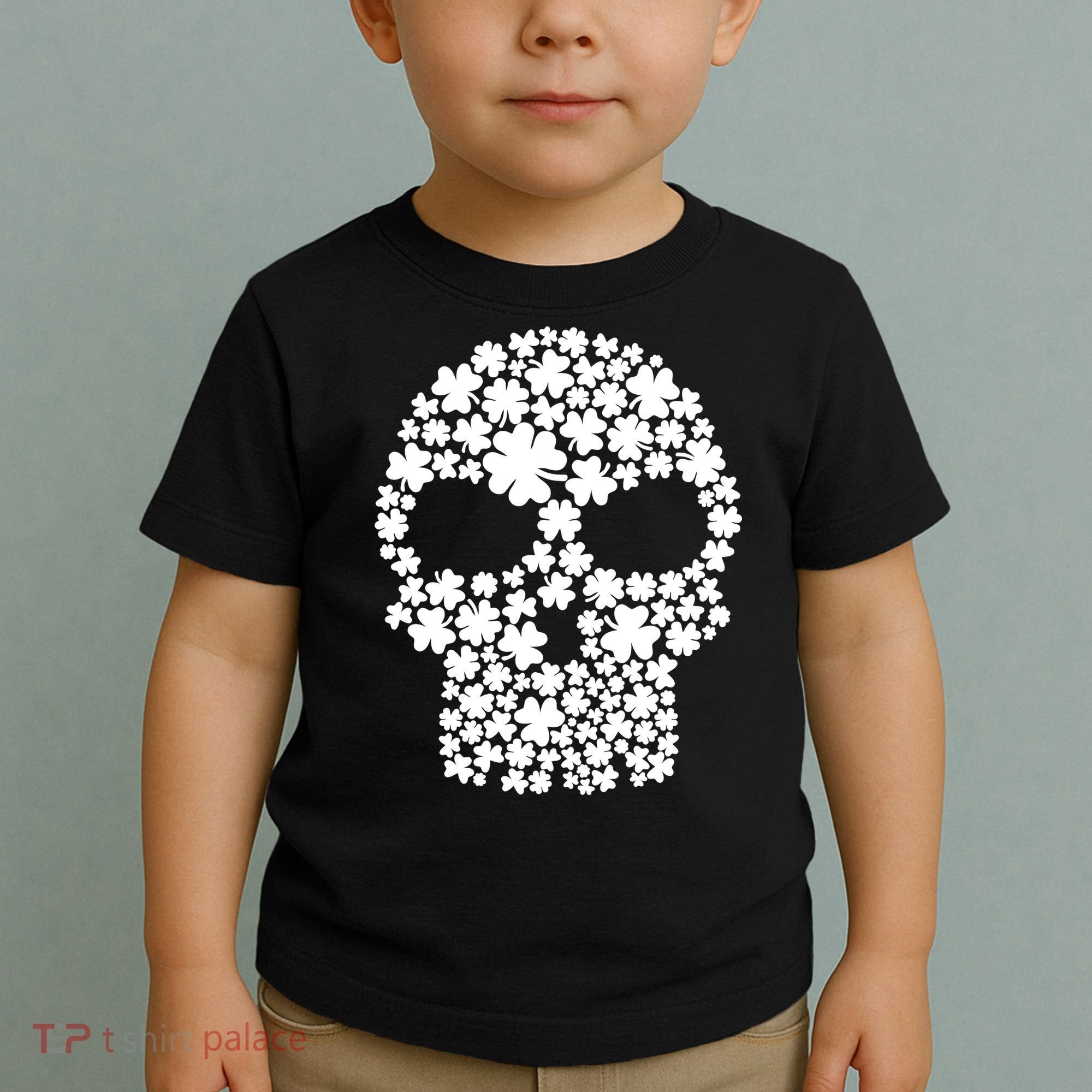 Irish Clovers St. Patrick's Day Skull Toddler T-Shirt