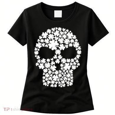Irish Clovers St. Patrick's Day Skull Women's T-Shirt