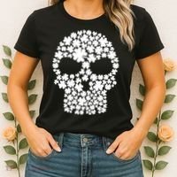 Irish Clovers St. Patrick's Day Skull Women's T-Shirt thumb 2