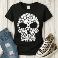 Irish Clovers St. Patrick's Day Skull Women's T-Shirt thumb 3