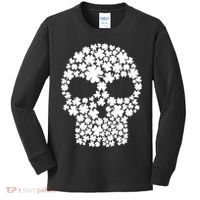 Irish Clovers St. Patrick's Day Skull Kids Long Sleeve Shirt thumb 0
