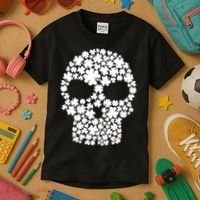 Irish Clovers St. Patrick's Day Skull Kids T-Shirt thumb 3