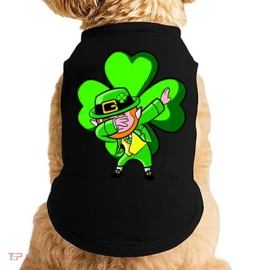 Irish Dabbing Leprechaun Clover Doggie Tank
