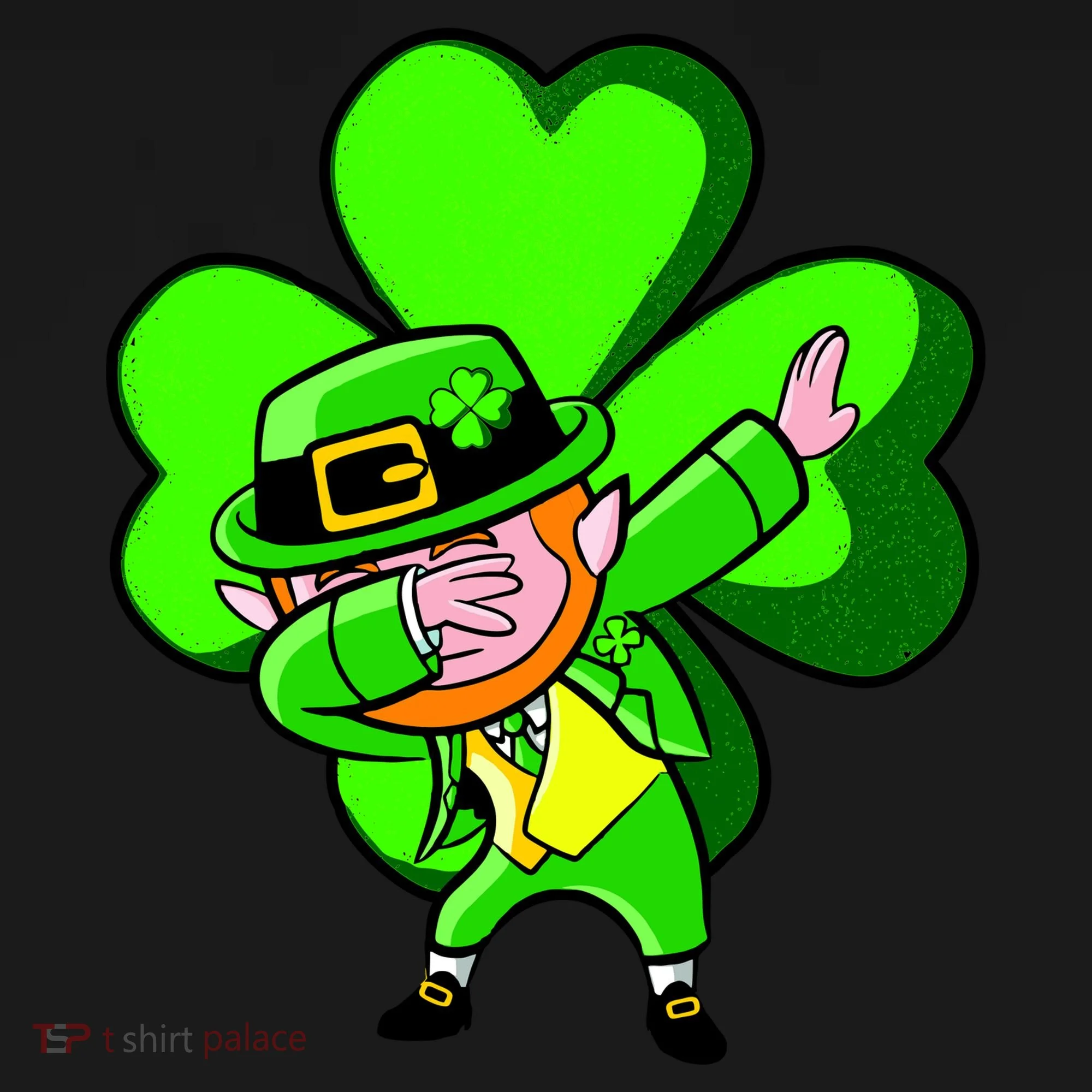 Irish Dabbing Leprechaun Clover Doggie Tank