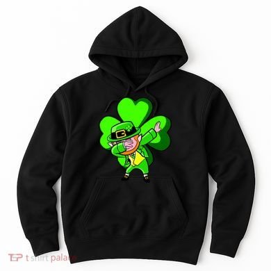 Irish Dabbing Leprechaun Clover Hoodie