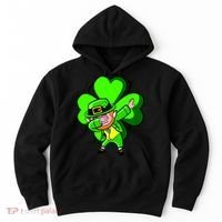Irish Dabbing Leprechaun Clover Hoodie thumb 0