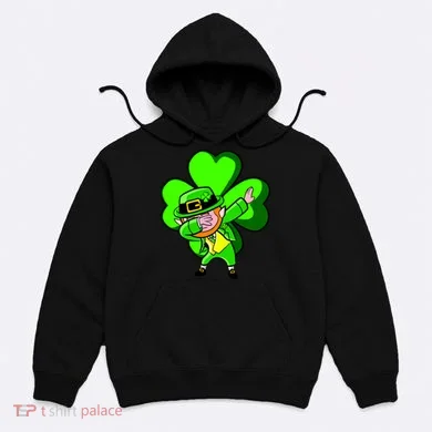 Irish Dabbing Leprechaun Clover Hoodie