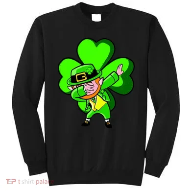 Irish Dabbing Leprechaun Clover Sweatshirt