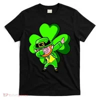 Irish Dabbing Leprechaun Clover T-Shirt thumb 0