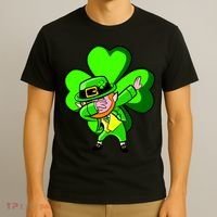 Irish Dabbing Leprechaun Clover T-Shirt thumb 3