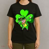 Irish Dabbing Leprechaun Clover T-Shirt thumb 4