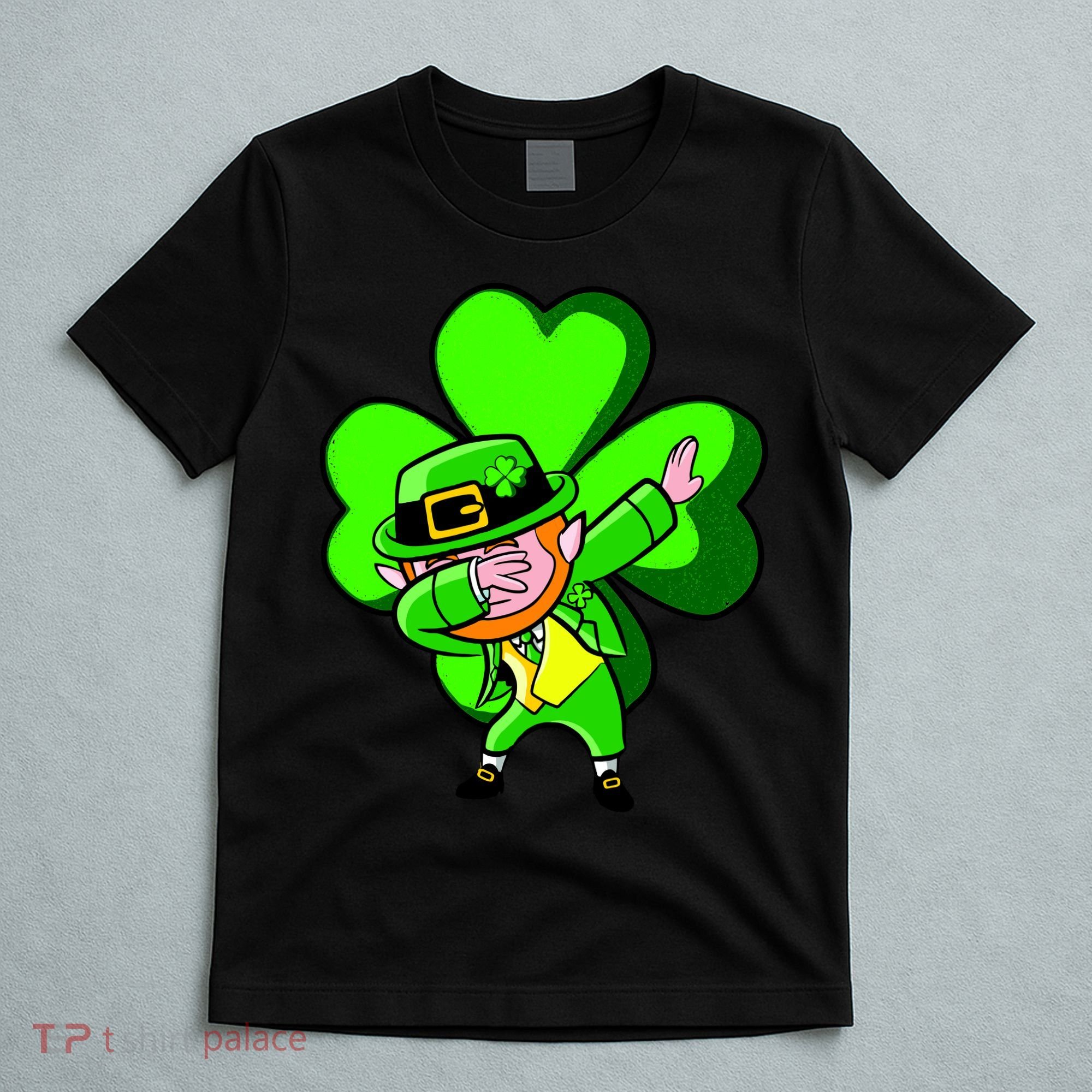 Irish Dabbing Leprechaun Clover T-Shirt
