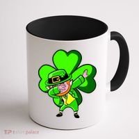 Irish Dabbing Leprechaun Clover Coffee Mug thumb 1