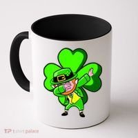 Irish Dabbing Leprechaun Clover Coffee Mug thumb 0