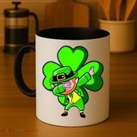 Irish Dabbing Leprechaun Clover Coffee Mug thumb 4