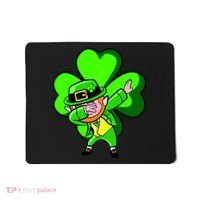 Irish Dabbing Leprechaun Clover Mousepad thumb 0