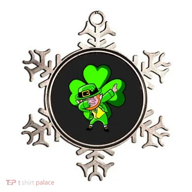 Irish Dabbing Leprechaun Clover Ornament