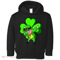 Irish Dabbing Leprechaun Clover Toddler Hoodie thumb 0