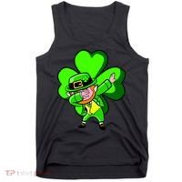 Irish Dabbing Leprechaun Clover Tank Top thumb 0