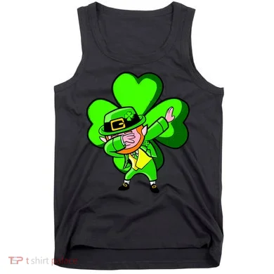 Irish Dabbing Leprechaun Clover Tank Top