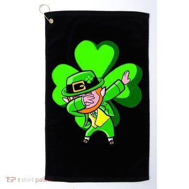 Irish Dabbing Leprechaun Clover Golf Towel
