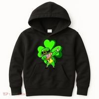 Irish Dabbing Leprechaun Clover Kids Hoodie thumb 0