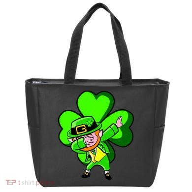 Irish Dabbing Leprechaun Clover Tote Bag