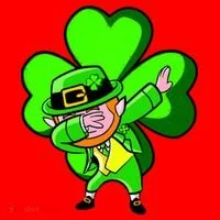 Irish Dabbing Leprechaun Clover Santa Hat thumb 1