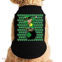 Irish Dabbing Leprechaun Shamrocks Funny Dab St. Patrick's Day Doggie Tank thumb 0